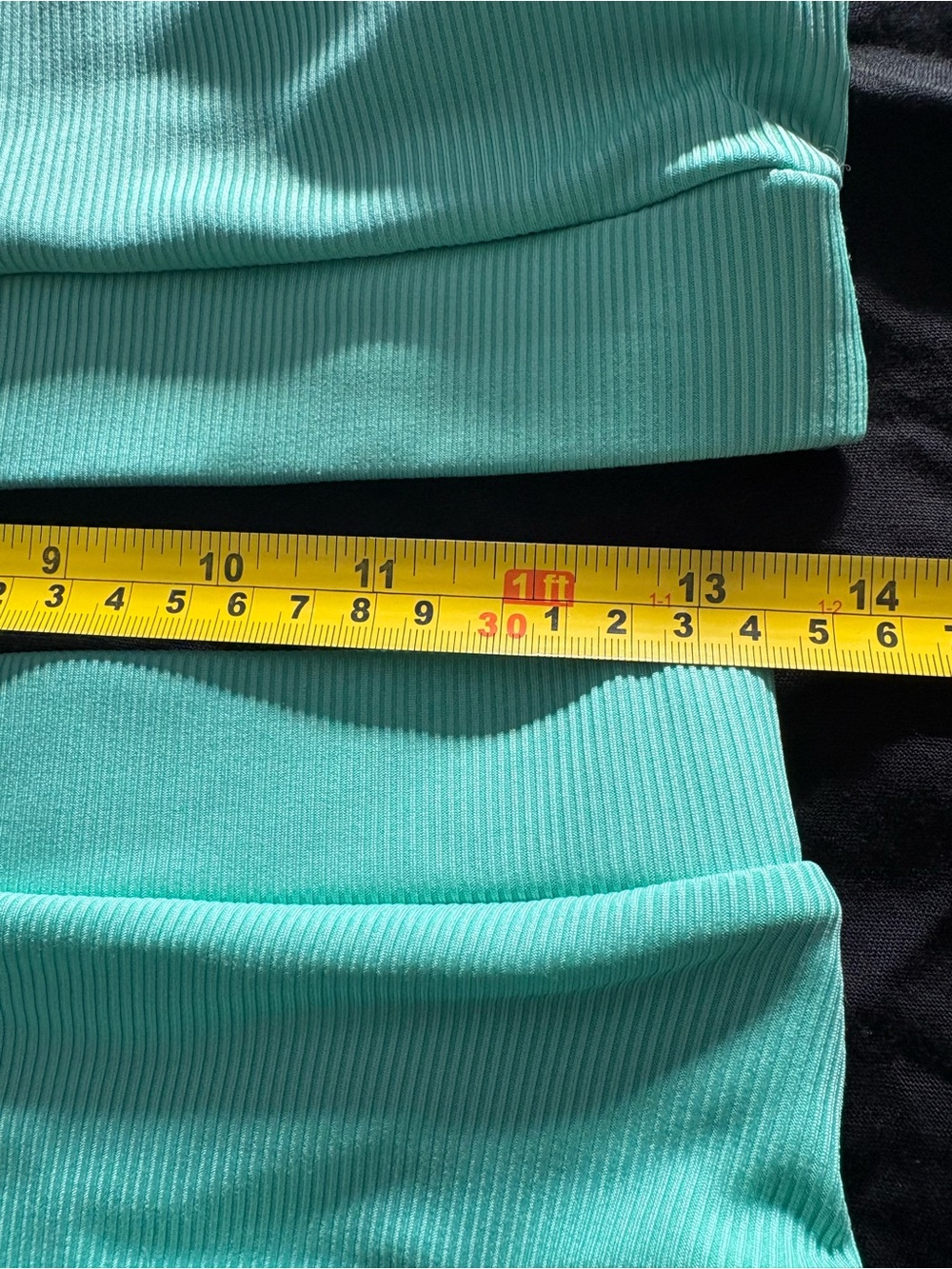 Aqua Ribbed High-Waist Bikini Set - Picture 4 of 6